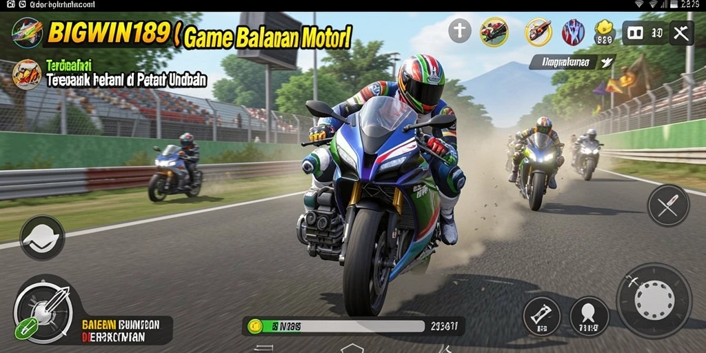 Gameplay seru dalam balapan motor dengan grafis realistis.