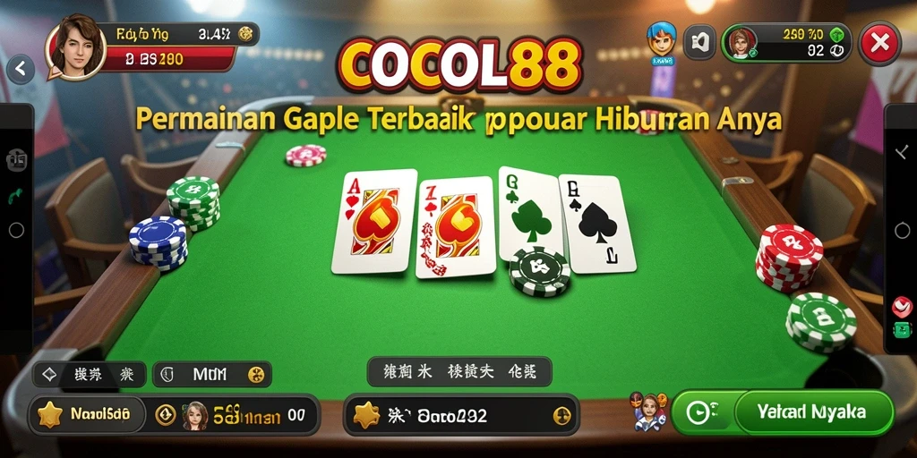 Tampilan gameplay COCOL88 saat bermain Gaple dengan teman.
