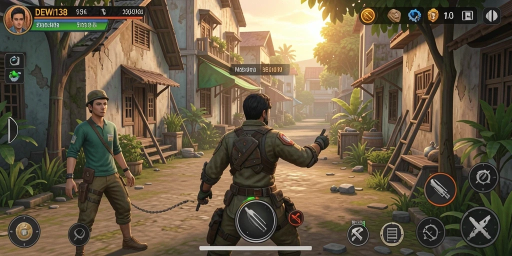 Tangkapan layar dari gameplay DEWI138 yang menunjukkan simulasi kehidupan yang dinamis.