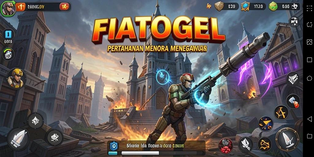 Gameplay seru FIATOGEL dengan strategi menara yang mendebarkan.