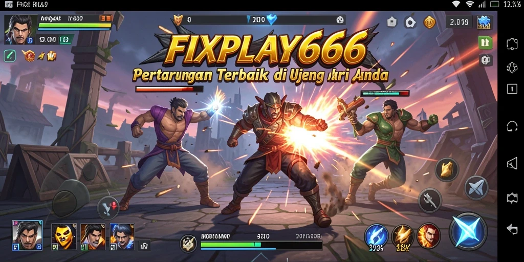 Tampilan pertarungan sengit dalam FIXPLAY666, siap menampilkan aksi terbaik.