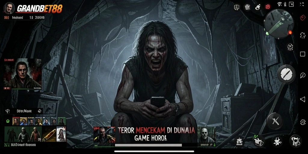 Tangkapan layar <strong>GRANDBET88</strong> menunjukkan suasana Horror yang mencekam dan gameplay yang mendebarkan.