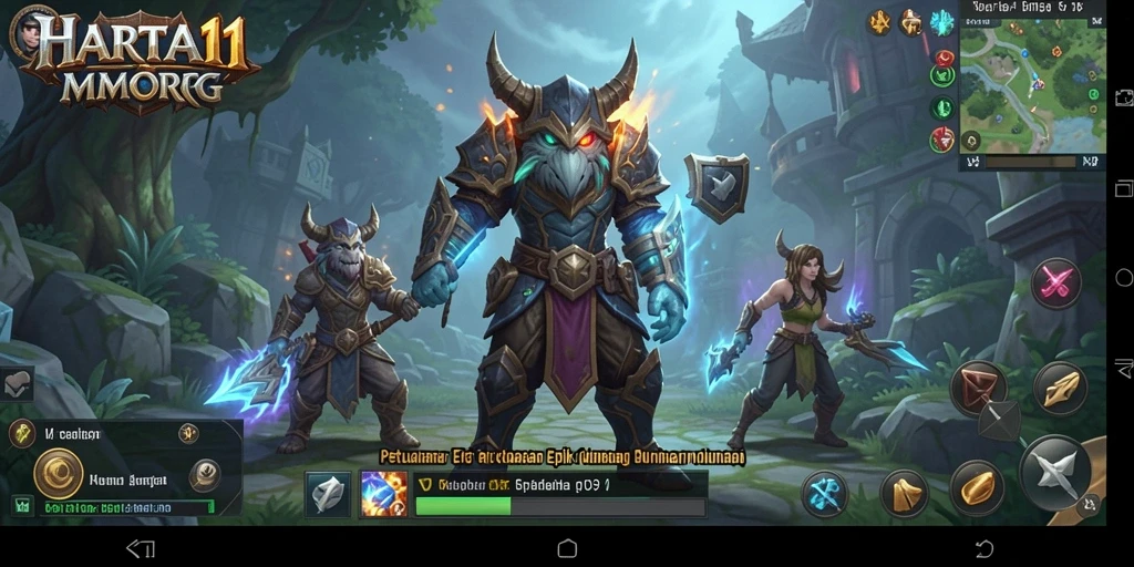 Screenshot HARTA11 menunjukkan aksi seru dalam dunia MMORPG.