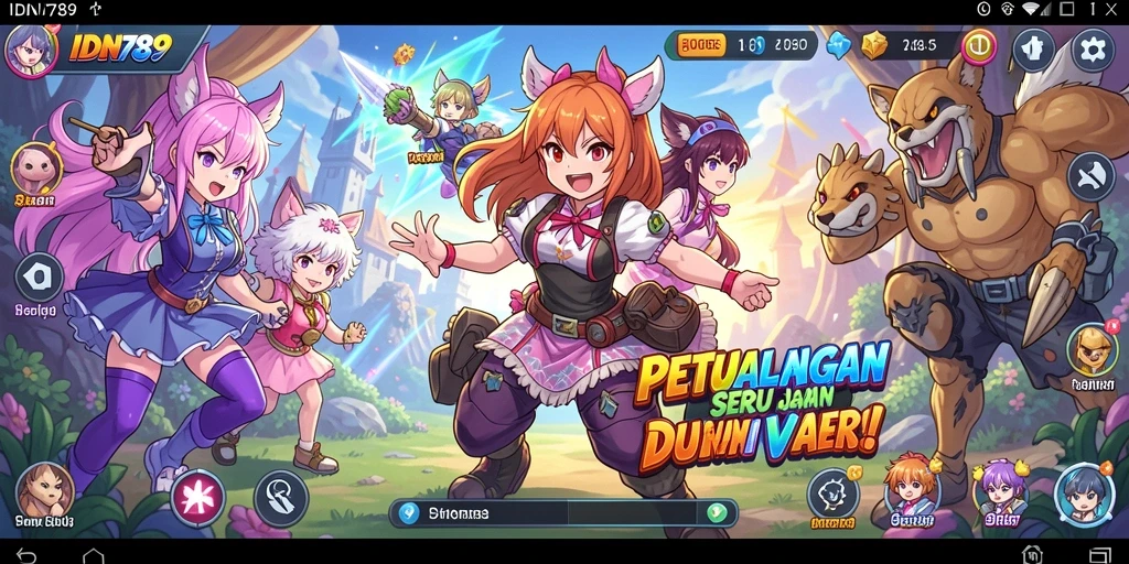 Screenshot utama IDN789 menampilkan pertarungan epik dalam dunia Anime.