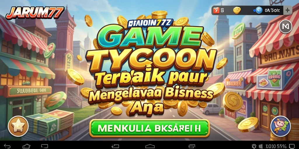 Screenshot gameplay menunjukkan keseruan membangun kerajaan bisnis di JARUM77.