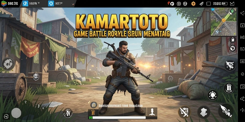 Tangkapan layar KAMARTOTO menampilkan aksi bertempur yang mendebarkan dalam gameplay Battle Royale.
