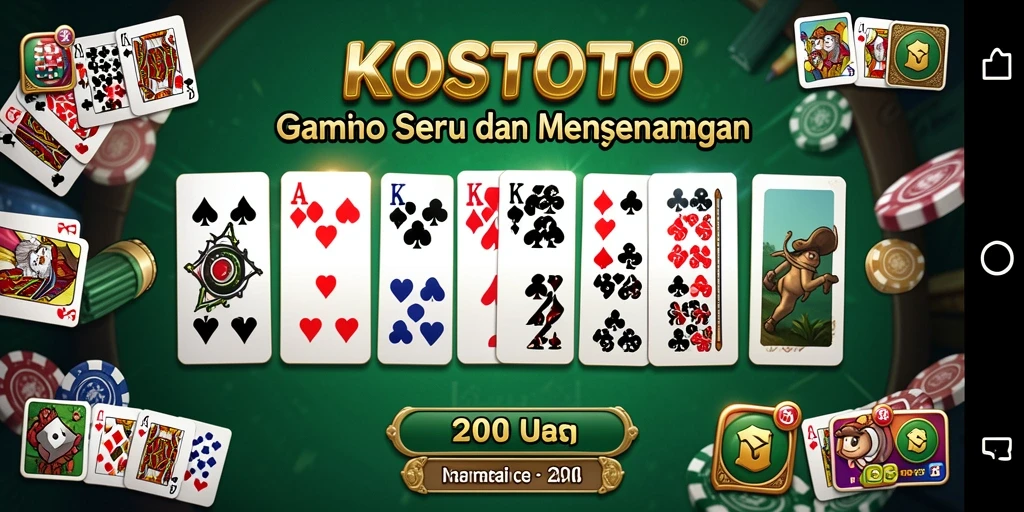Tampilan gameplay seru Domino di KOSTOTO dengan grafis memukau.