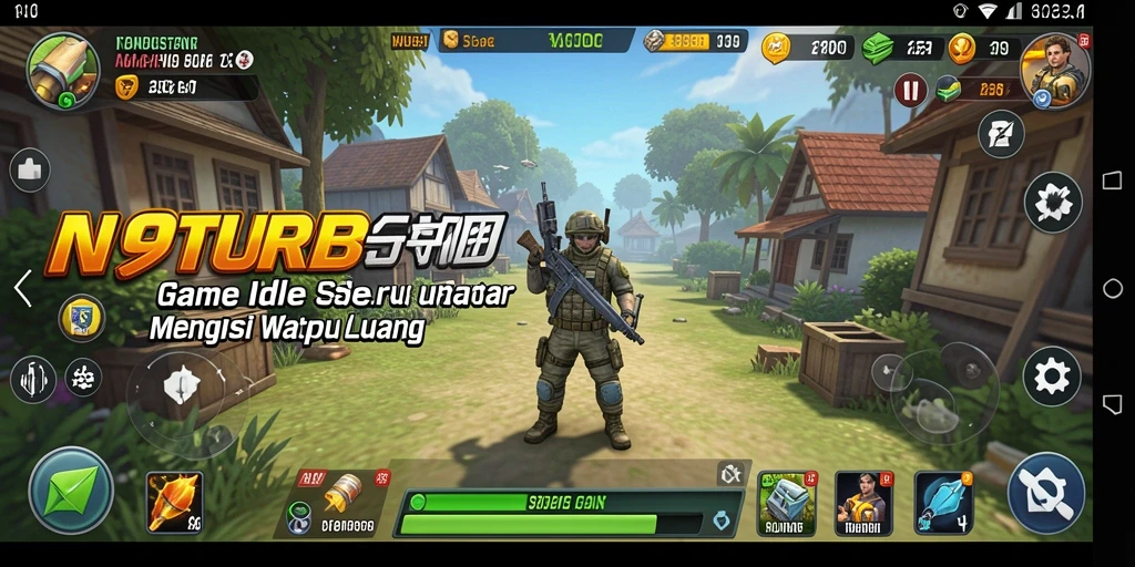 Tampilan gameplay menarik N9TURBO dalam mode Idle.