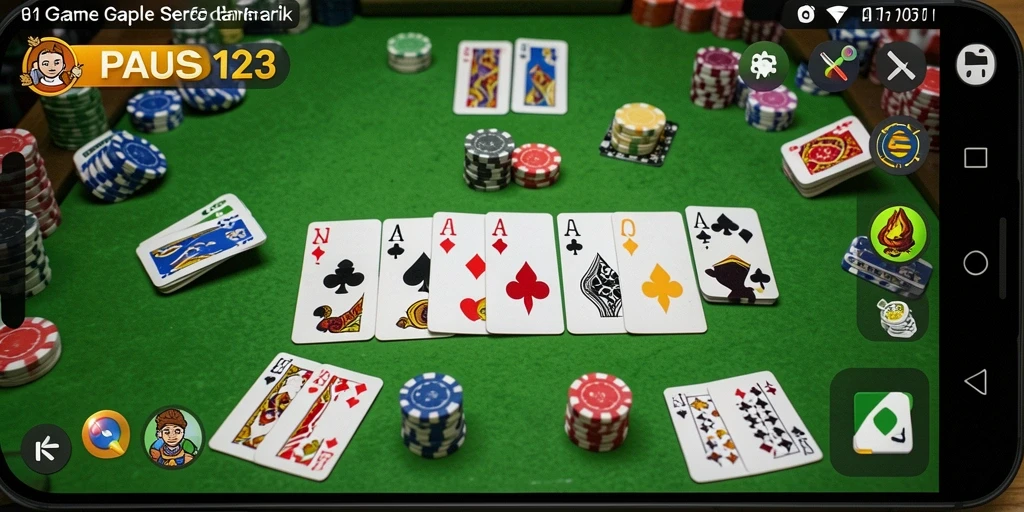 Tampilan gameplay Gaple yang seru dan interaktif di PAUS123.