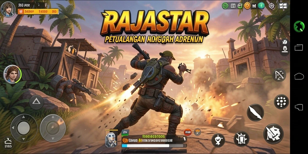 Screenshot RAJASTAR menampilkan aksi pertarungan yang mendebarkan.