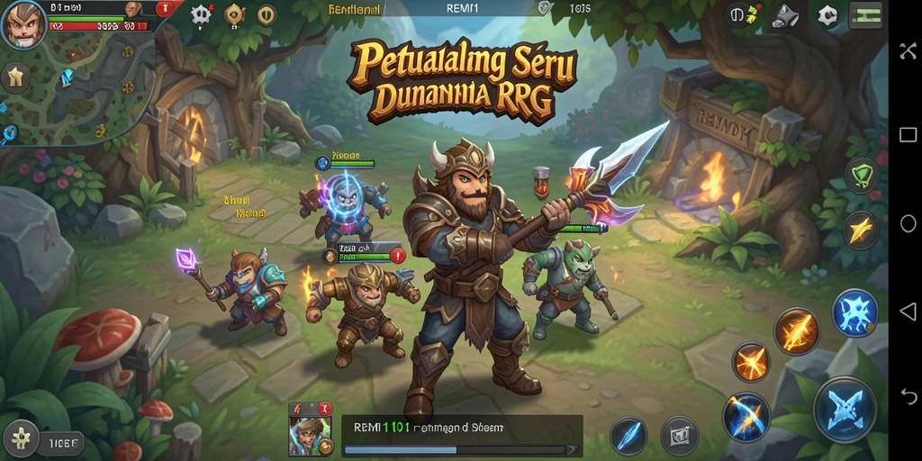 Tampilan gameplay menegangkan di dunia RPG