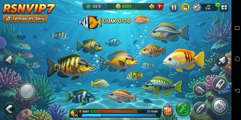 Tampilan gameplay menembak ikan di RSNVIP7 yang seru.